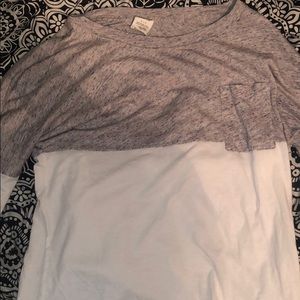 PINK long sleeve “color block” ADULT SMALL